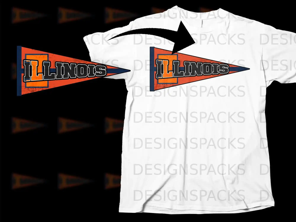Illinois Sports Team White T-Shirt Apparel