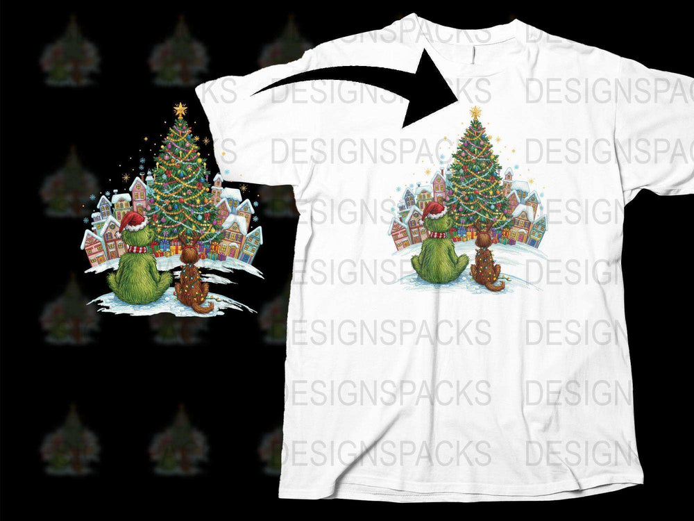 Christmas Tree T-Shirt, Festive Holiday Apparel, Colorful Xmas Tee, Unisex Winter Clothing Gift Idea