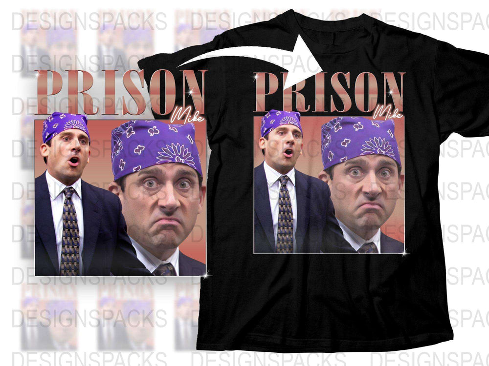 The Office TV Show Inspired T-Shirt, Prison Mike Graphic Tee, Funny Michael Scott Shirt, Unisex Cotton T-Shirt