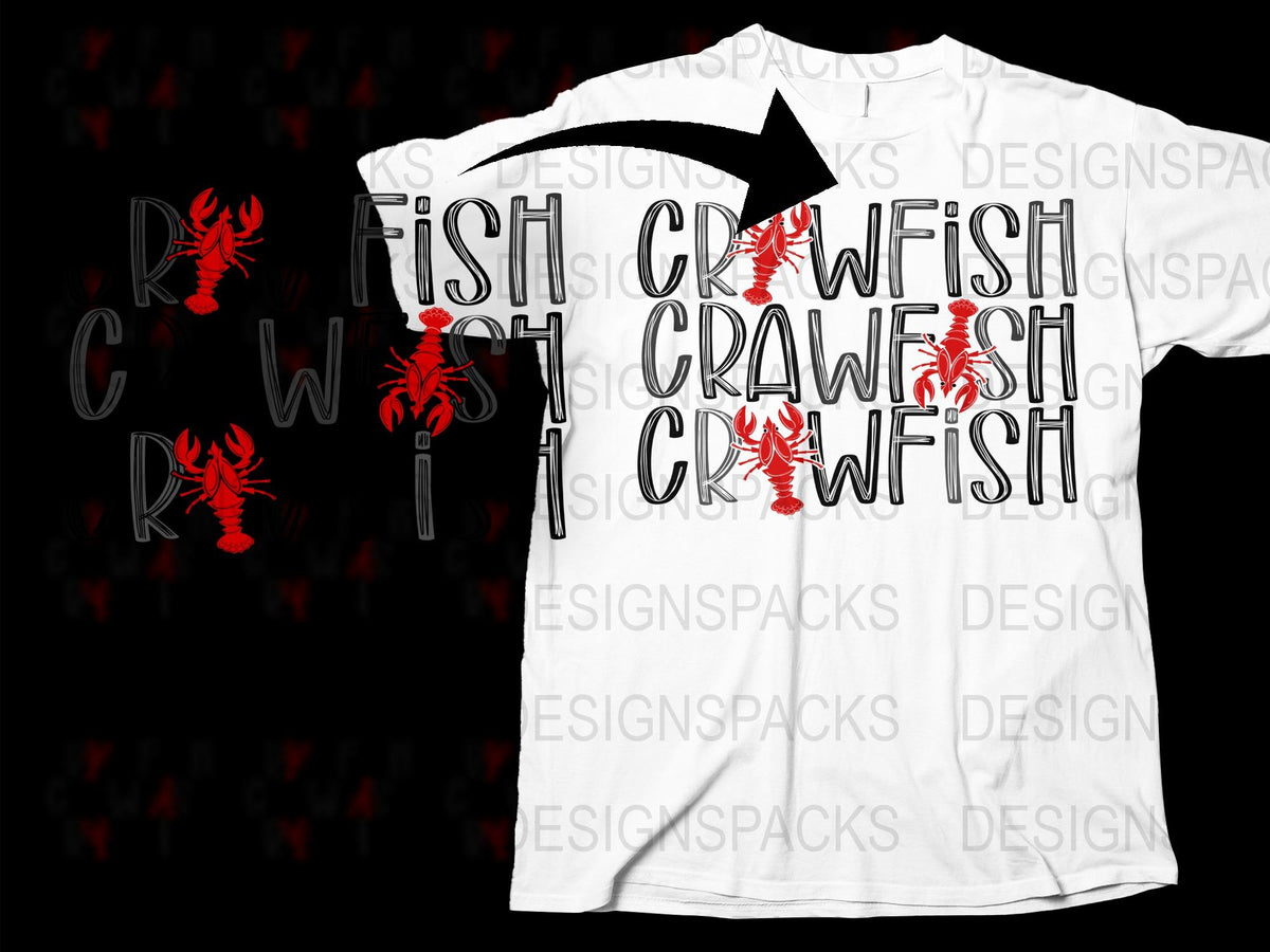 Crawfish Seafood Lover T-Shirt, Fish Crawfish Graphic Tee, Summer Crawfish Boil Party Shirt