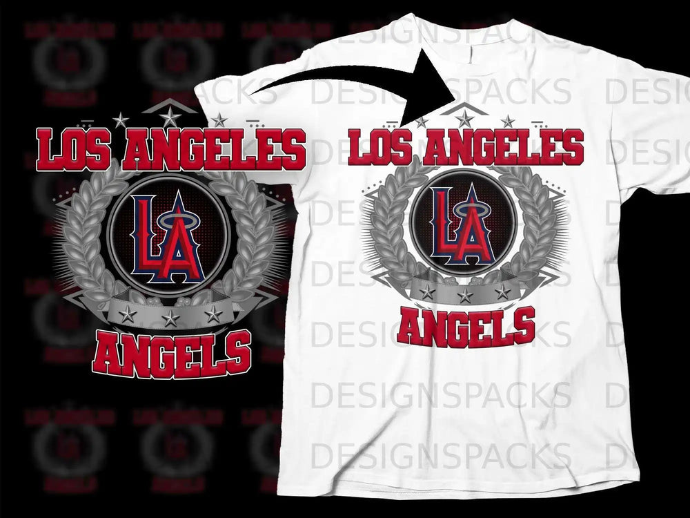 Los Angeles LA Angels Graphic Design White T-Shirt