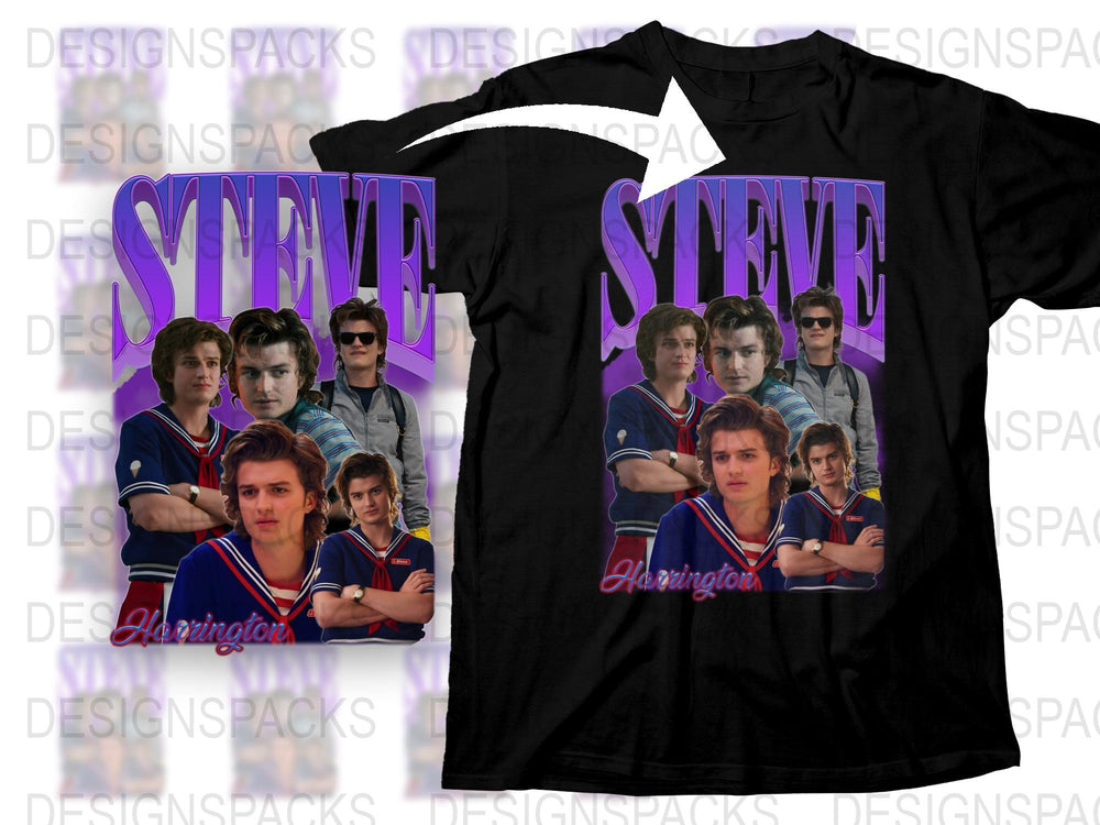 Retro Steve Harrington Stranger Things Inspired T-Shirt, Vintage 80s Style Graphic Tee, Fan Merchandise, Unisex Clothing