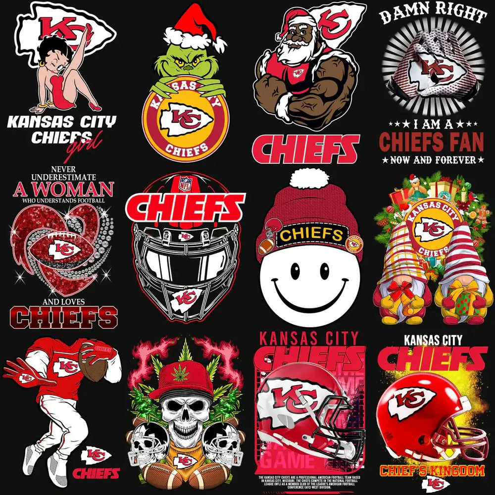 59 Chiefs Kansas V2 Super Bowl 2025 Football Designs Bundle PNG