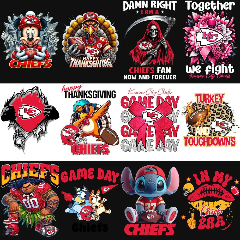 59 Chiefs Kansas V2 Super Bowl 2025 Football Designs Bundle PNG