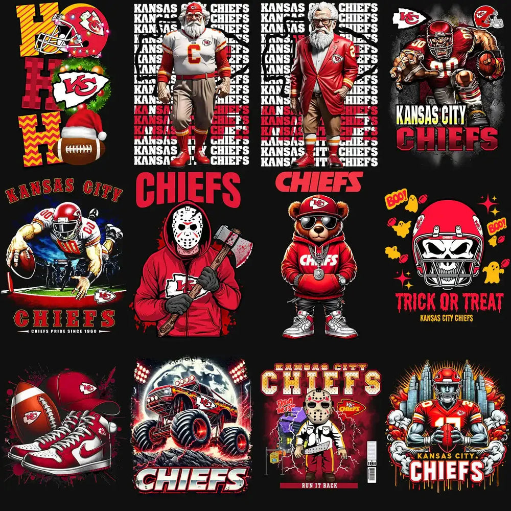 59 Chiefs Kansas V2 Super Bowl 2025 Football Designs Bundle PNG