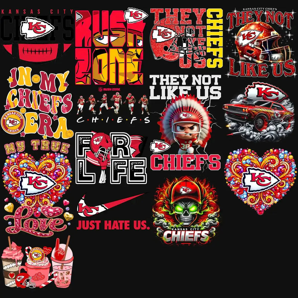 59 Chiefs Kansas V2 Super Bowl 2025 Football Designs Bundle PNG
