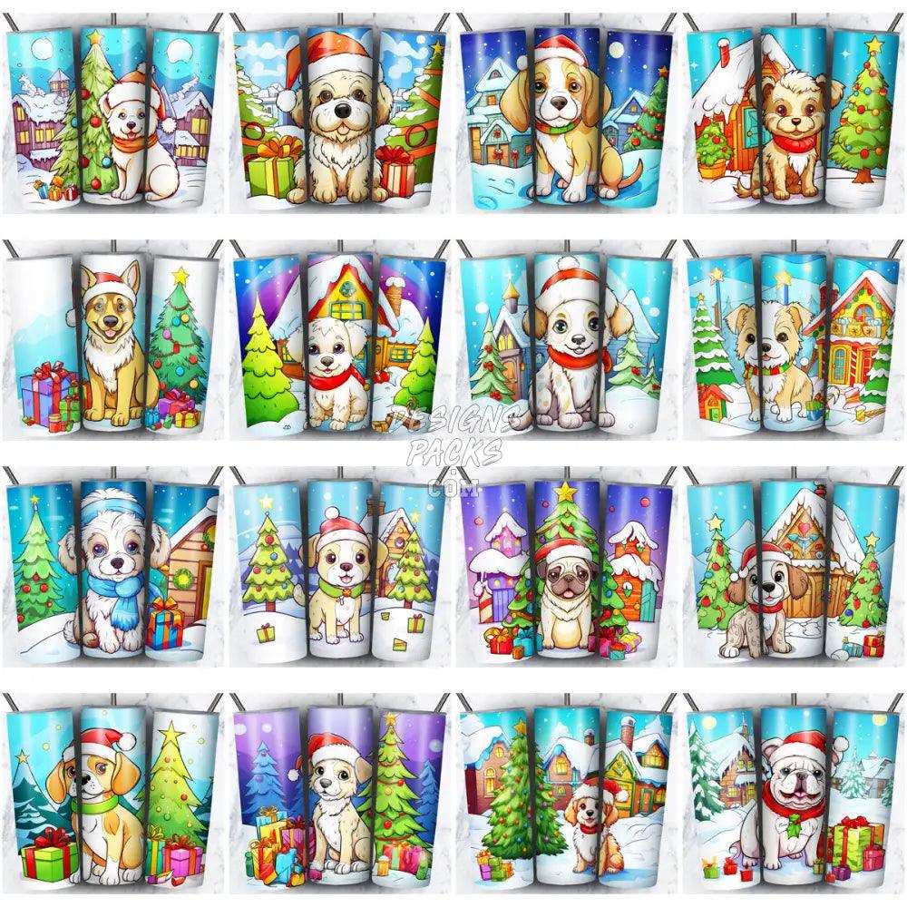 59 Christmas Cute Dogs Tumbler Wrap Bundle Jpg