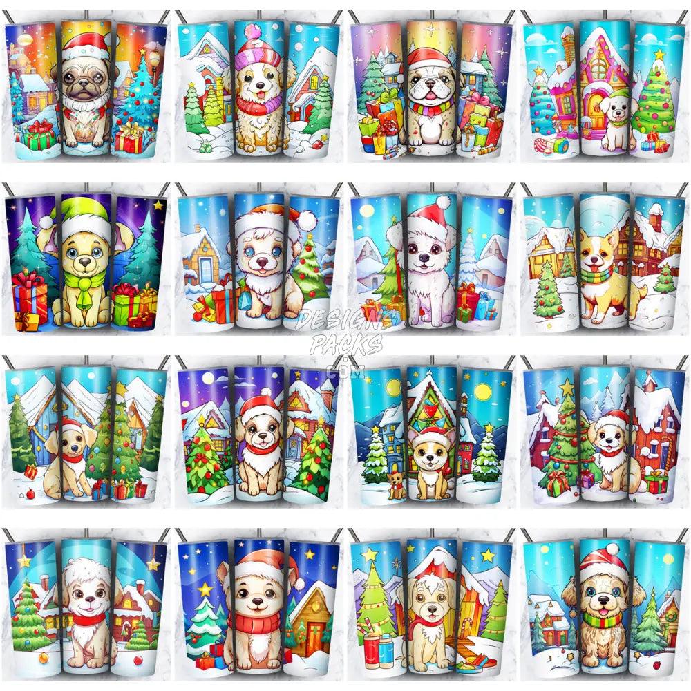 59 Christmas Cute Dogs Tumbler Wrap Bundle Jpg