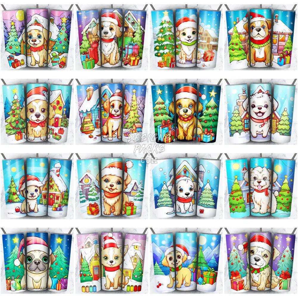 59 Christmas Cute Dogs Tumbler Wrap Bundle Jpg