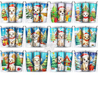Load image into Gallery viewer, 59 Christmas Cute Dogs Tumbler Wrap Bundle Jpg
