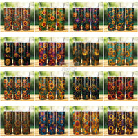 Load image into Gallery viewer, 59 Elegant Sunflower Paper Art Seamless Tumbler Wrap Bundle Jpg
