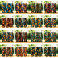 Load image into Gallery viewer, 59 Elegant Sunflower Paper Art Seamless Tumbler Wrap Bundle Jpg
