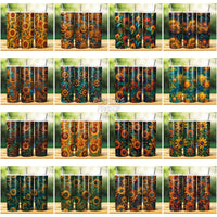 Load image into Gallery viewer, 59 Elegant Sunflower Paper Art Seamless Tumbler Wrap Bundle Jpg
