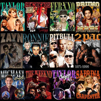 Load image into Gallery viewer, 59 Music Stars Bootleg Artists Mixed Designs Bundle PNG
