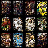 Load image into Gallery viewer, 59 Soccer Players Legends of Football Halftone Bootleg Designs Bundle PNG

