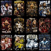 Load image into Gallery viewer, 59 Soccer Players Legends of Football Halftone Bootleg Designs Bundle PNG
