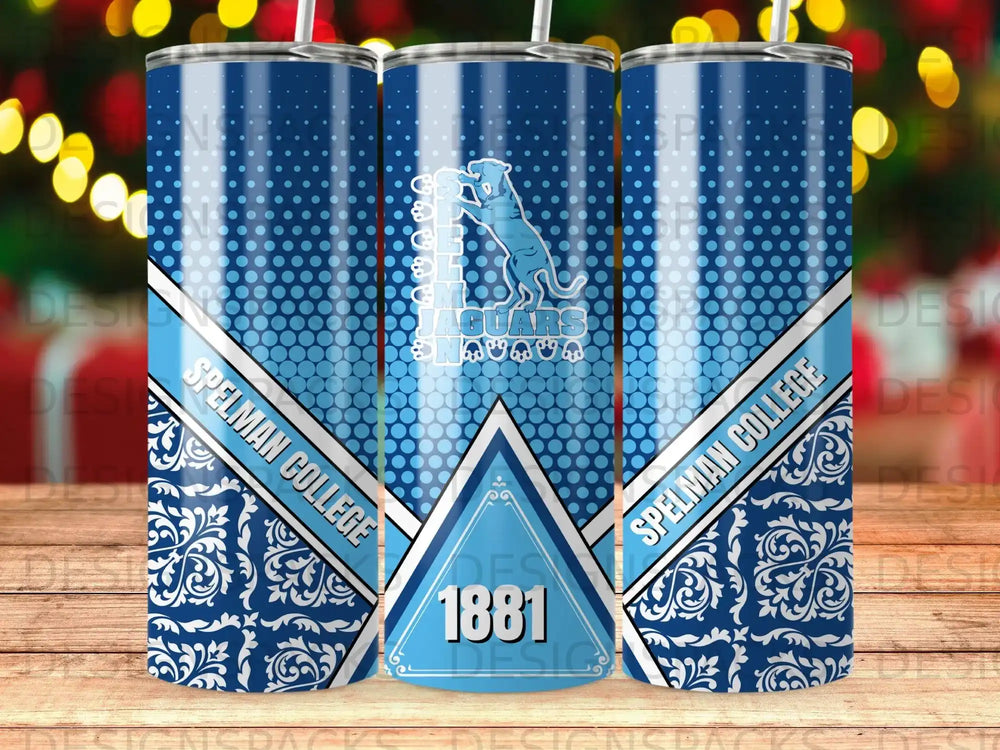 Spelman College Jaguars 1881 Blue Pattern Tumbler product type