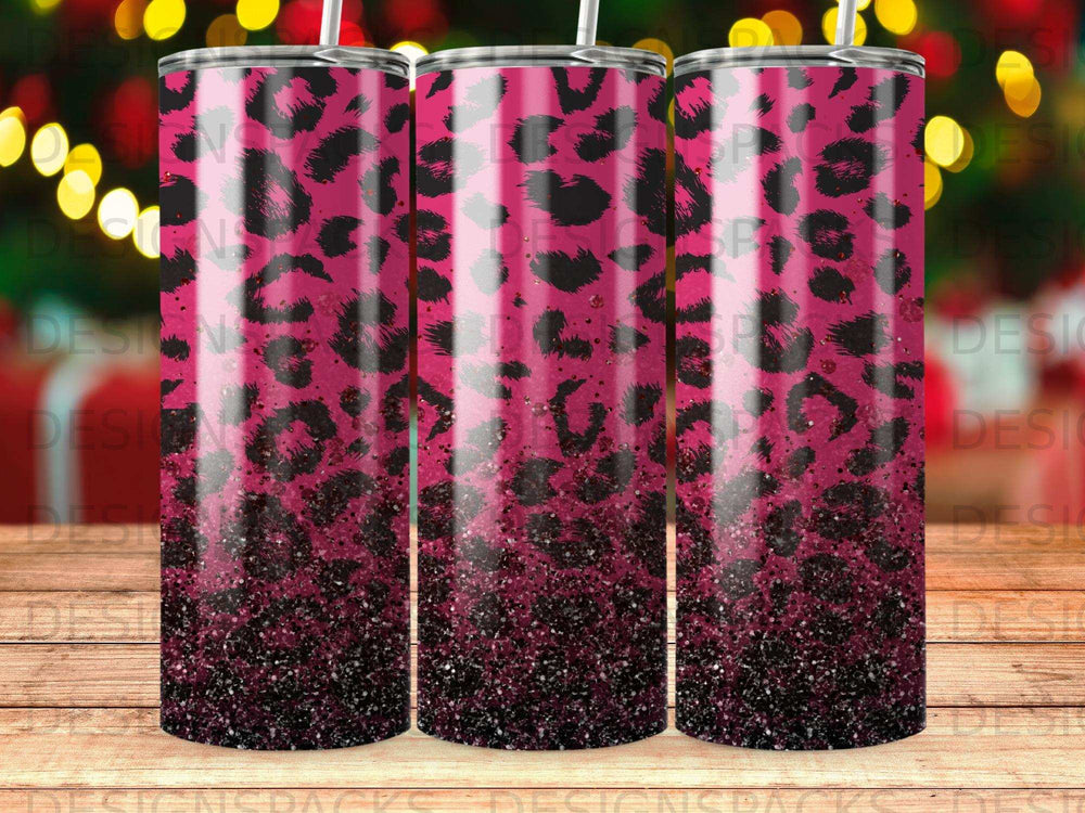 Pink Glitter Leopard Spots Pattern Tumbler product type