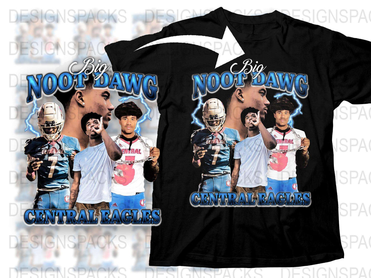 Central Eagles T-Shirt, Big Noot Dawg Graphic, Youth Sports Team Tee, Trendy School Spirit Wear