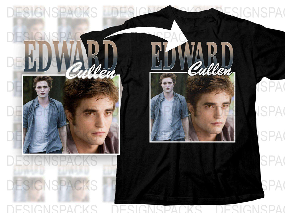 Edward Cullen T-Shirt, Twilight Saga Fan Merchandise, Movie Character Graphic Tee, Unisex Clothing