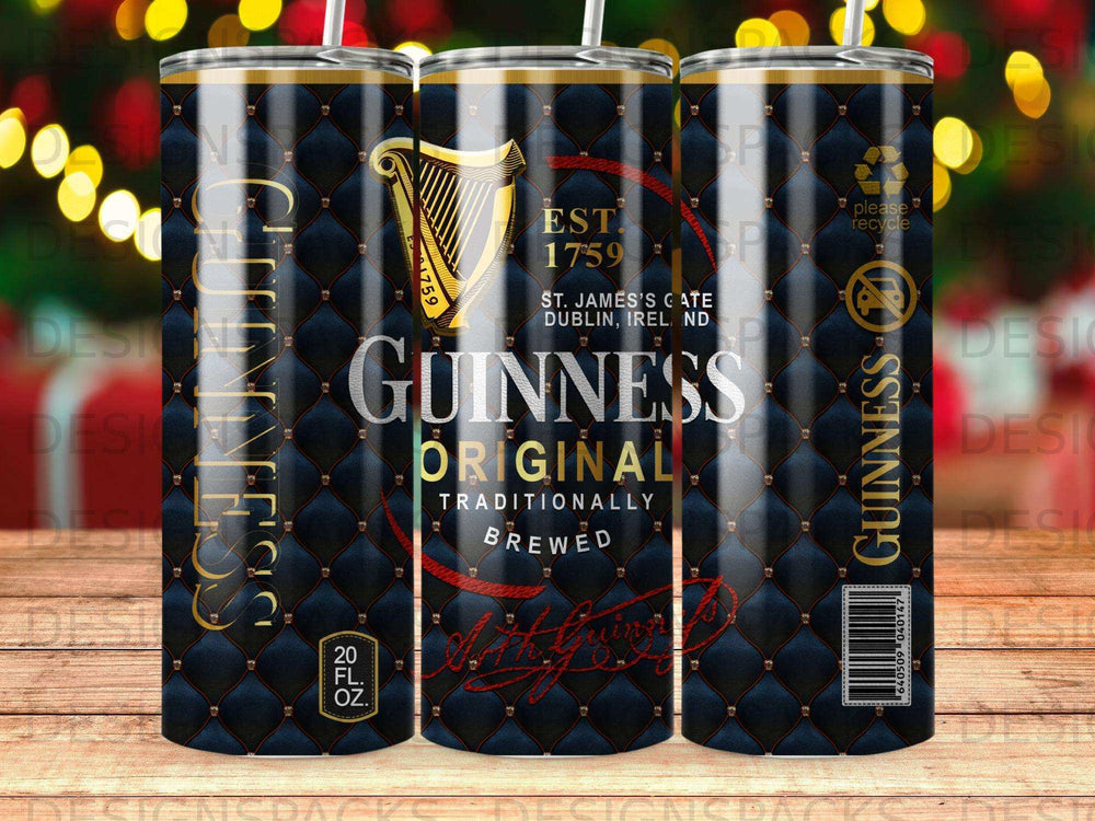Guinness Original tumbler with Est. 1759 and 20 fl oz designation.