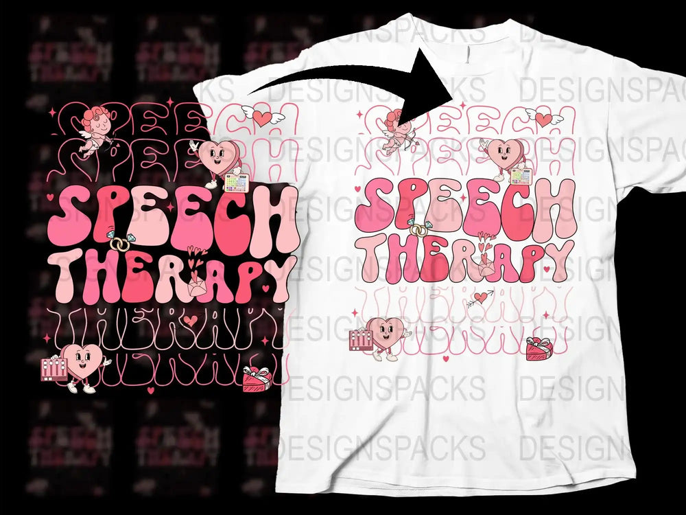 Speech Therapy T-Shirt, Cute Pink Tee, Funny SLP Art, Casual Graphic Shirt for Therapists and Teachers