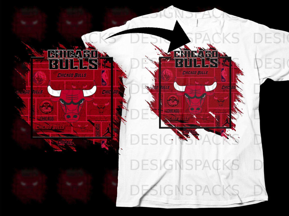 Chicago Bulls Graphic Design T-Shirt