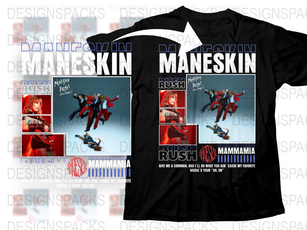 Måneskin Band T-Shirt, MAMMAMIA Design, Unisex Graphic Tee, Music Fan Apparel, Collector's Item, Gift Idea