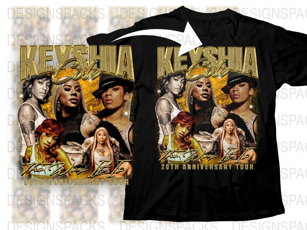 Keyshia 20th Anniversary Tour T-Shirt, Vintage Band Tee, Music Memorabilia, Collectible Concert Shirt, Hip-Hop Fashion, Urban Style Apparel