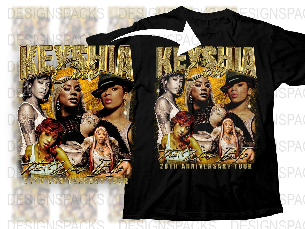 Keyshia 20th Anniversary Tour T-Shirt, Vintage Band Tee, Music Memorabilia, Collectible Concert Shirt, Hip-Hop Fashion, Urban Style Apparel