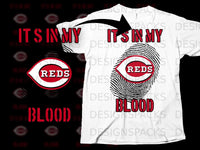 Load image into Gallery viewer, It's In My Reds Blood Fingerprint Design Shirt
