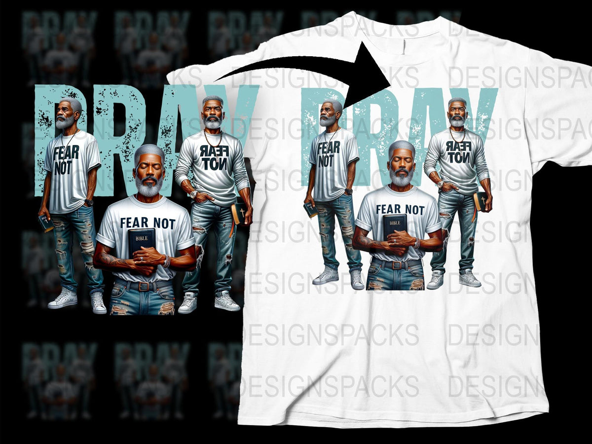 Fear Not Urban Style T-Shirt, Hip Hop Graphic Tee, Bold Streetwear, Men's Fashion Shirt