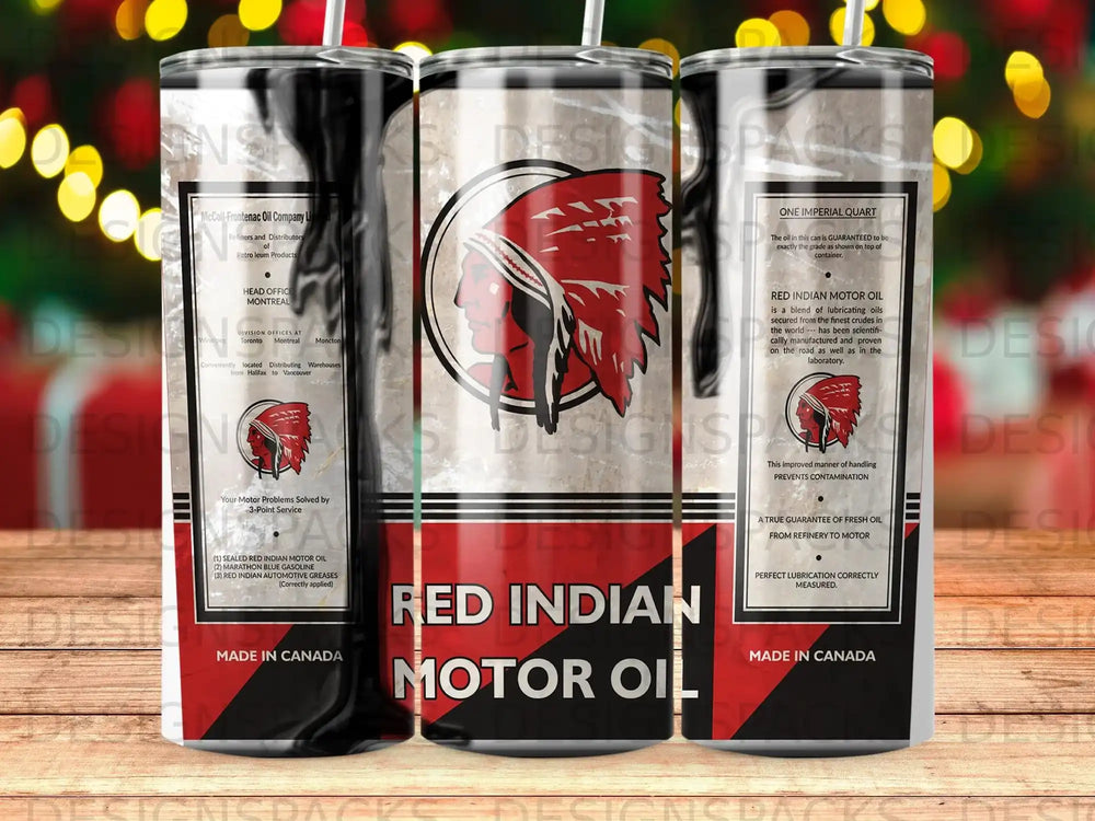 Red Indian Motor Oil vintage design product type
