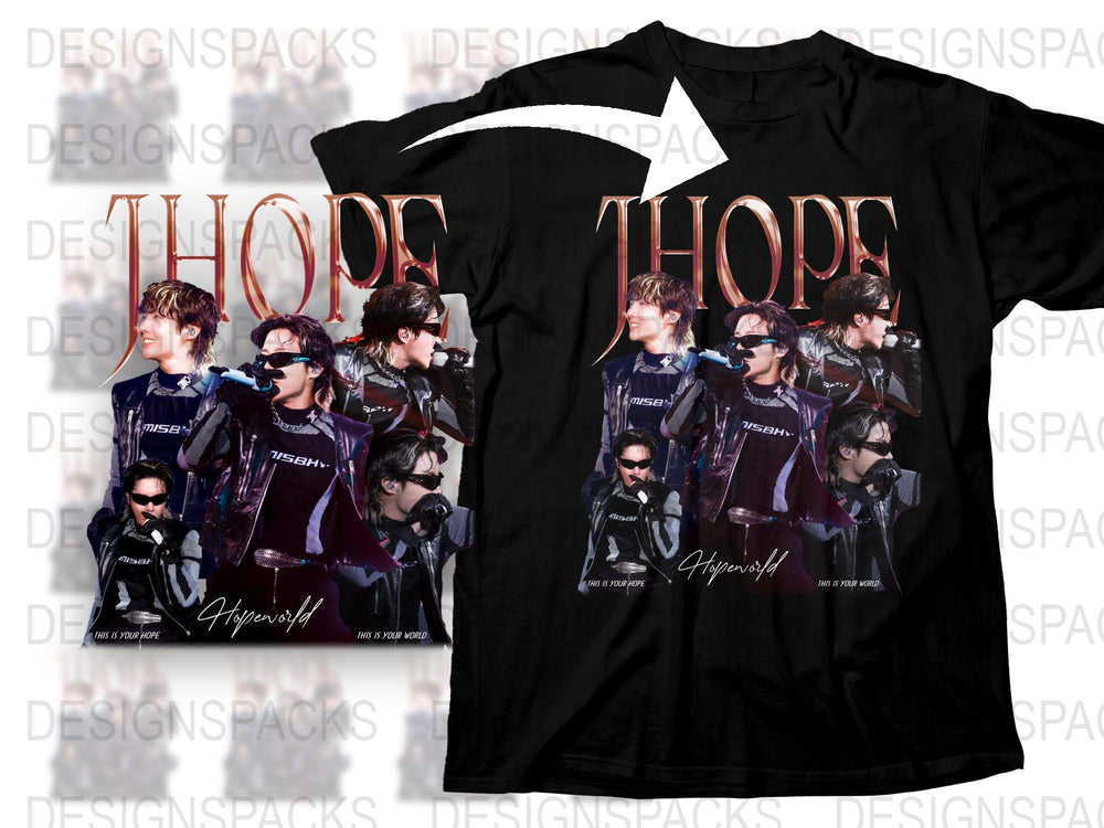 Hope Graphic T-Shirt, Stylish Multi-Image Design, Trendy Casual Wear, Artistic Fashion Top