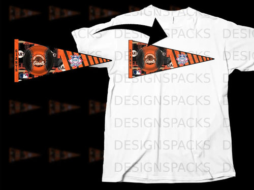 San Francisco Giants MLB Baseball Pennant Design T-Shirt