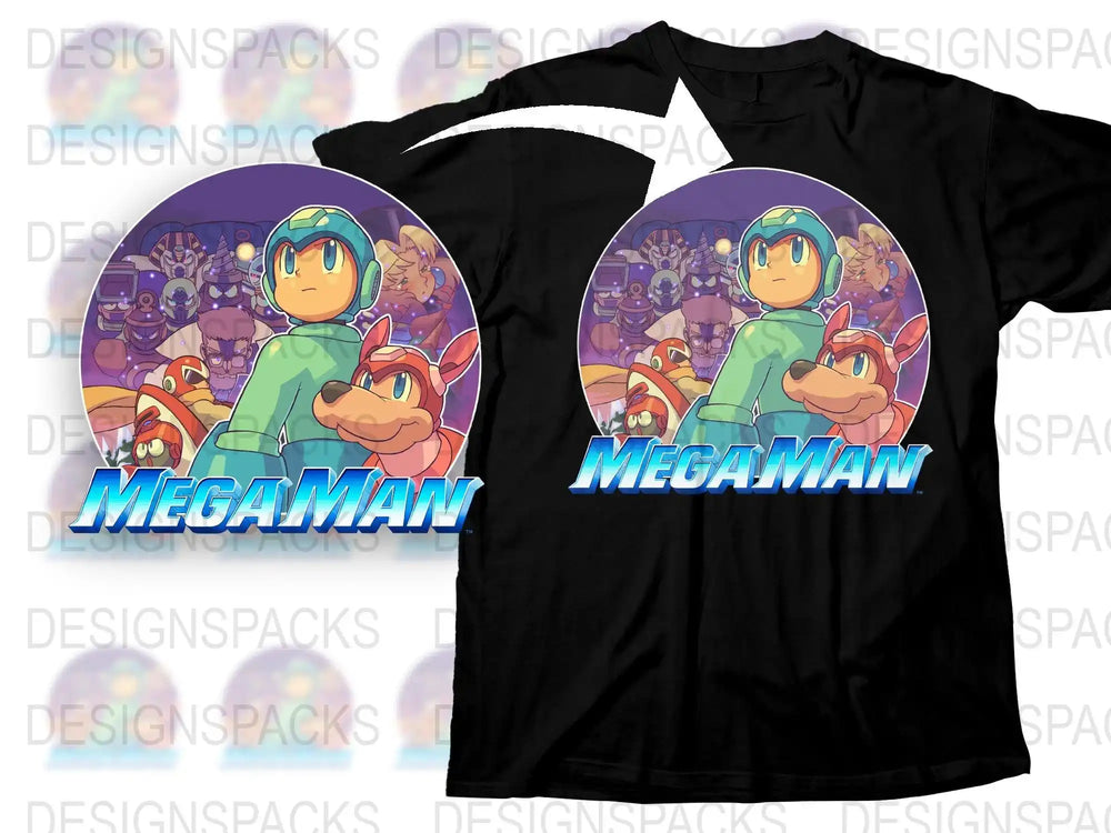 Megaman Vintage Video Game T-Shirt, Classic Capcom Gaming Tee, Retro Pixel Art, Unisex Graphic Shirt for Gamers
