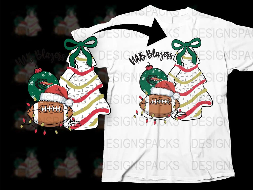 Festive Christmas T-Shirt, Football Santa Claus Design, Holiday Casual Wear, Unisex Graphic Tee