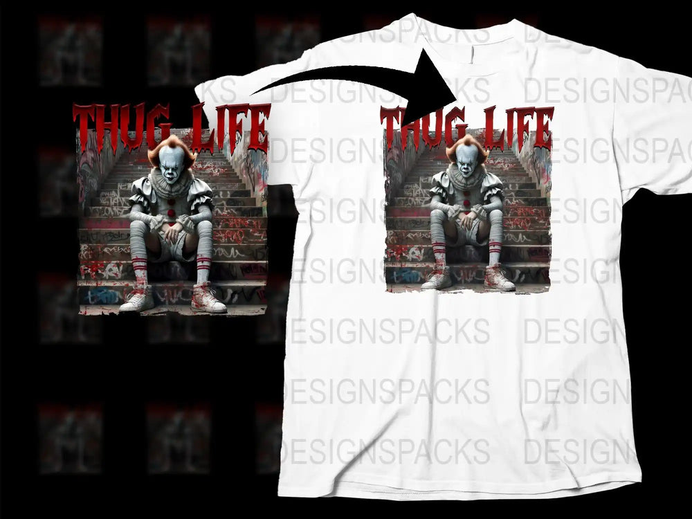 Thug Life Skeleton T-Shirt, Urban Streetwear Graphic Tee, Hip Hop Style Shirt, Cool Men's Fashion, Cotton Casual Top