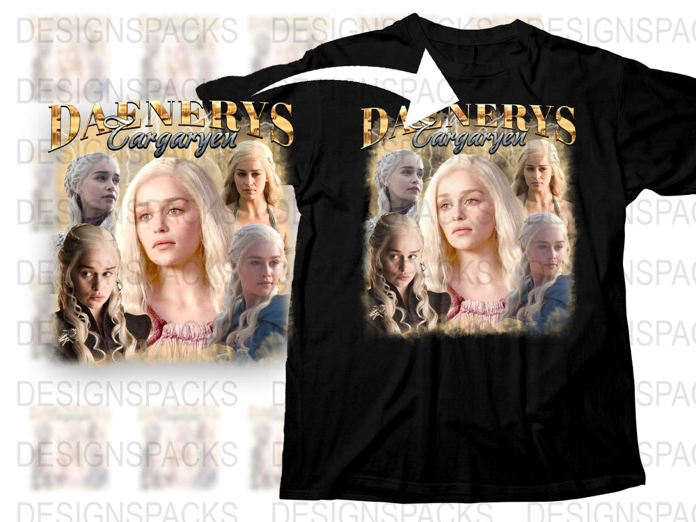 Daenerys Targaryen Fan T-Shirt, Game of Thrones Inspired Graphic Tee, Multiple Portraits, Unisex Clothing
