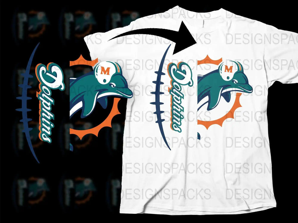 Miami Dolphins Inspired Graphic T-Shirt, Sports Fan Apparel, Casual Football Tee, Unique Team Design, Unisex Clothing