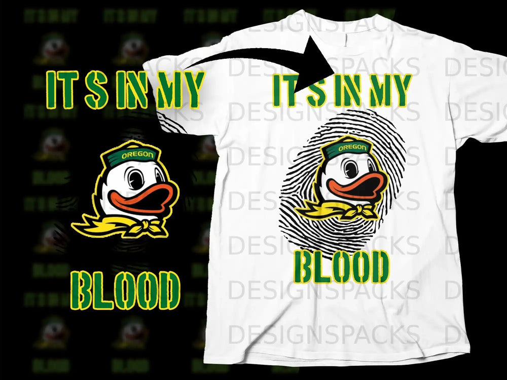 It's In My Blood Oregon Duck Design Shirt