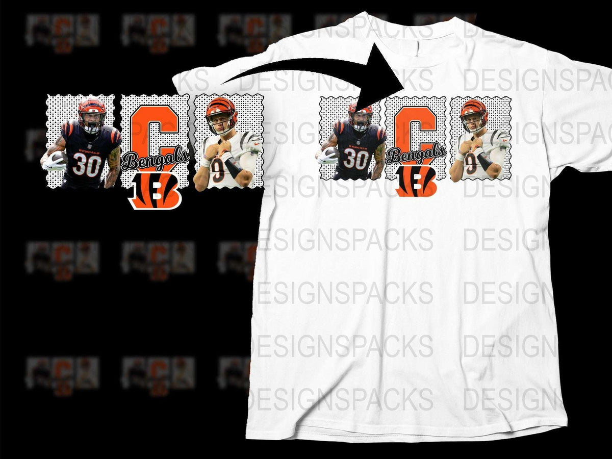 Cincinnati Bengals T-Shirt, NFL Team Graphic Tee, Football Fan Apparel, Sports Casual Wear, Men's and Women's Sizes Available