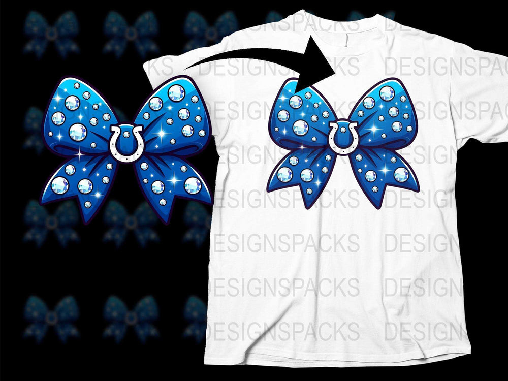 Blue Bow Tie Pattern T-Shirt, Polka Dot Design, Casual Wear Tee, Unique Graphic Shirt for All Ages
