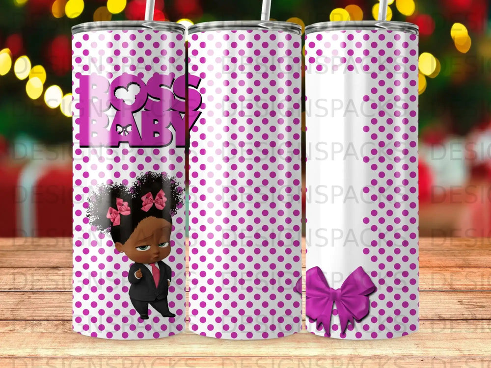 Boss Baby Girl Character Pink Polka Dots Cute Tumbler product type
