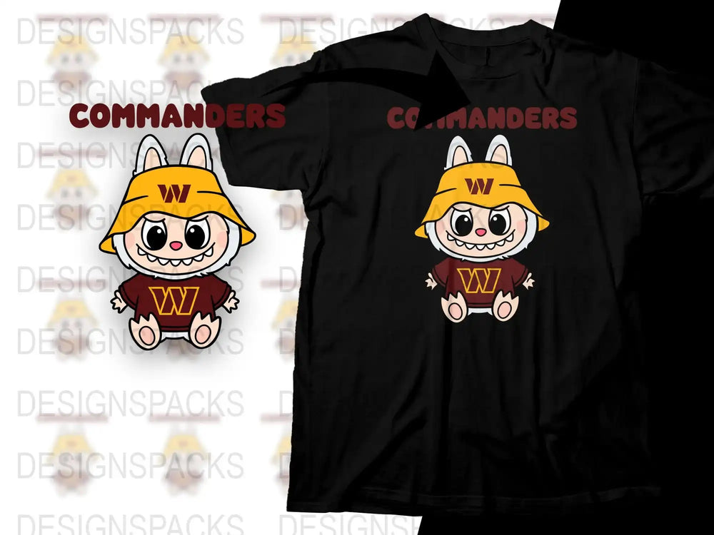 Cute Cartoon Cat Commander T-Shirt, Funny Anime Style Graphic Tee, Casual Unisex Black Shirt