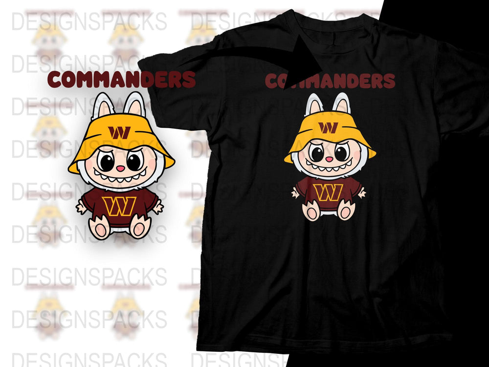 Cute Cartoon Cat Commander T-Shirt, Funny Anime Style Graphic Tee, Casual Unisex Black Shirt