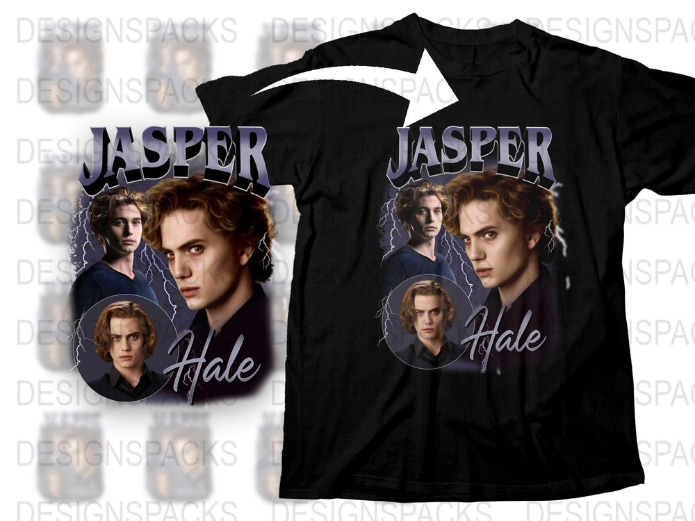 Jasper Hale Twilight Inspired T-Shirt, Fan Art Graphic Tee, Vampire Movie Merchandise, Unisex Cotton Shirt