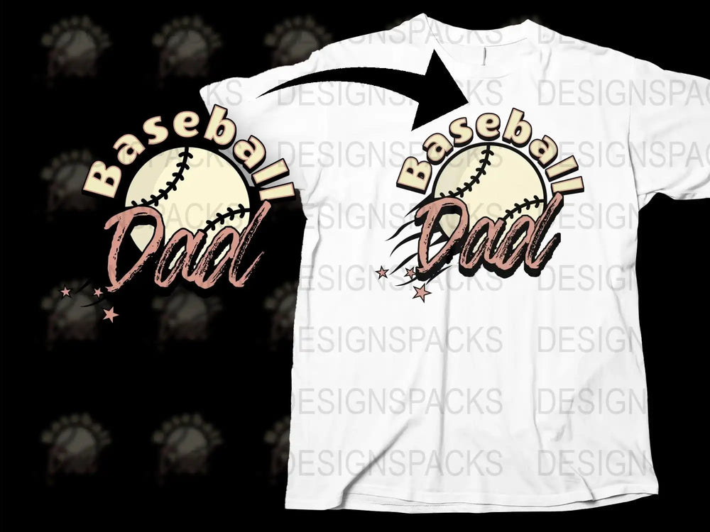Baseball Dad T-Shirt, Vintage Sports Graphic Tee, Fathers Day Gift, Softball Parent Support Shirt