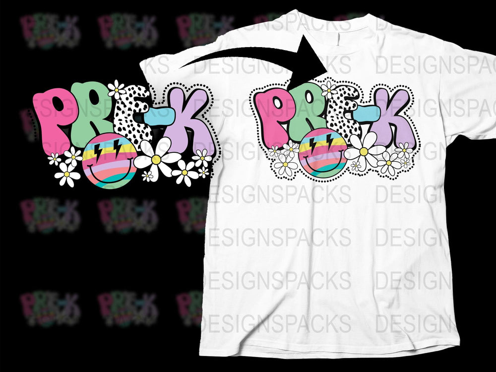 Funky Colorful Bubble Letters Peace Pick T-Shirt, Floral Pop Art, Unisex Graphic Tee