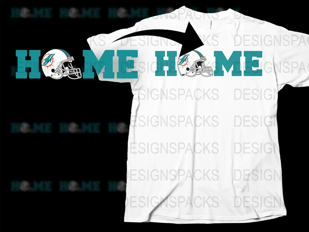 Miami Theme Sports Team T-Shirt, White Graphic Tee, Football Fan Apparel, Men's Casual Wear